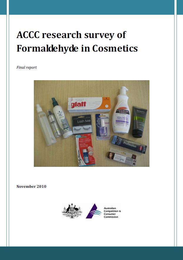 ACCC research survey of Formaldehyde in Cosmetics Product Safety
